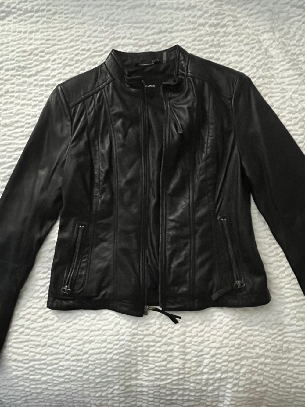 Black Rivet Genuine Leather Jacket